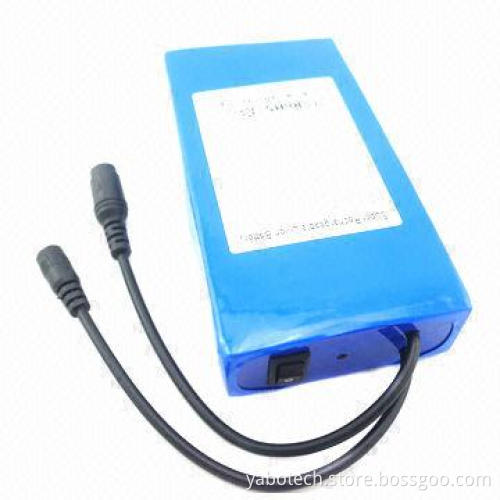 Rechargeable Lithium-Ion Battery Pack, 12V/13Ah, with Switch and LED Indicator